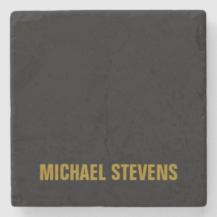 Svarta Guld Färg-Professionellen Lägg till Namn Stenunderlägg