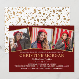 Svarta Guld-fotot-Studenten-meddelande från Studen Inbjudningar