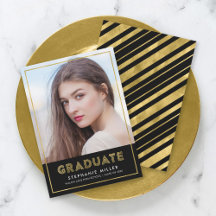 Svarta Guld Geometric Photo Studenten-meddelande