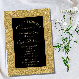 Svarta Guld Glitter 50 Uppmaning till veckofödelse