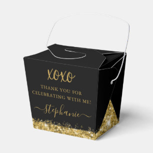 Svarta Guld Glitter-konfetti Mini-uttagning till f Presentaskar