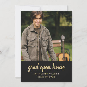 Svarta Guld Grad Open House Studenten-inbjudan Inbjudningar