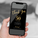 Svarta guld i alla åldrar tack vare födelsedagsfes inbjudningar<br><div class="desc">Enkel modern fetstilt typografi i alla ålders milstolpar tack för din kortformatmall (tillgänglig utskrivbar digital nedladdning) med din anpassningsbar och namnteckning.</div>