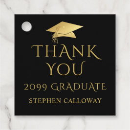 Svarta Guld-kapsylen elegant Student Tack Gåvor Etiketter