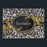 Svarta Guld Leopard-Tillfällen Party Inbjudningar<br><div class="desc">Black guld leopard-födelsedagen bröllop-årsdagen bat mitzvah cocktail party förlovningsfest studentfest svart slips party leopard bachelorette party company party Quinceanera gullet 16 21:e 30:e 50:e födelsedagsfest inbjudan.</div>