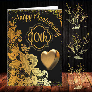 Svarta Guld-Lycklig-Bröllop-årsdagen för några år Kort