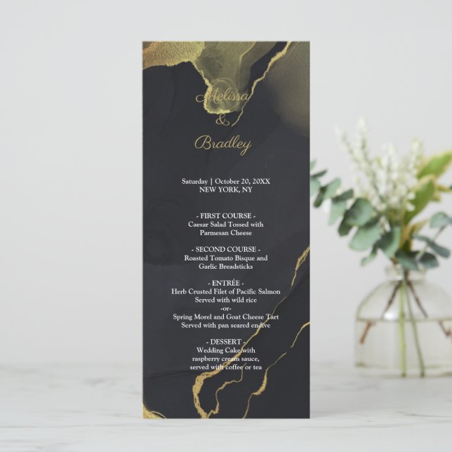 svarta & Guld Marble-program Program (Stående Fram)