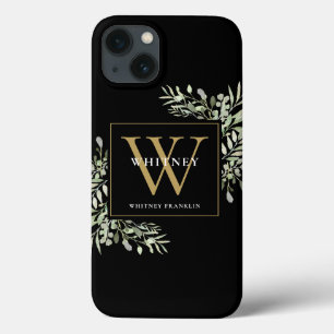 Svarta Guld Monogram-Eleganten Modern energi