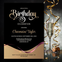 Svarta Guld, oavsett ålder, Födelsedagsfest inbjud