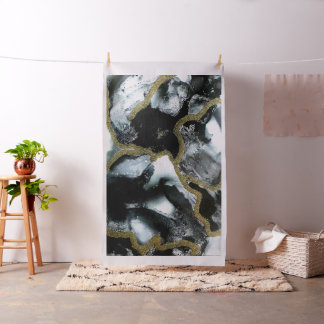 Svarta, Guld och Vita strukturer | Modern | CHIC Tyg