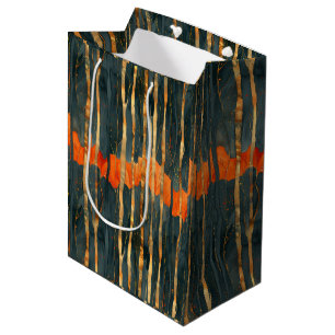 Svarta guld orange Art Nouveau-ränder