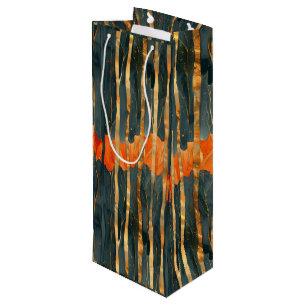 Svarta guld orange Art Nouveau-ränder