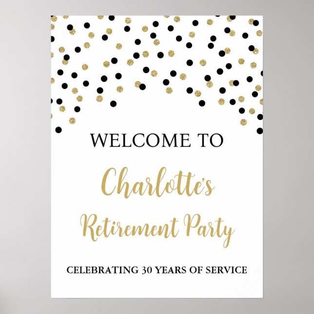 Svarta Guld-Pension-Party-Anpassningsbarna 18 x 24 Poster (Framsidan)