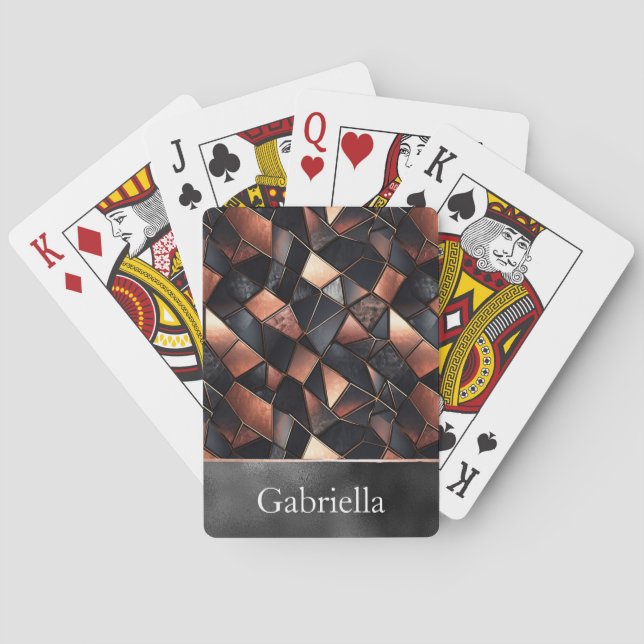 Svarta Guld-plattor i Ro Casinokort (Baksidan)