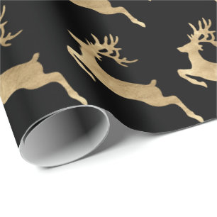 Svarta Guld-renar Helgdagar jul - delikat Presentpapper