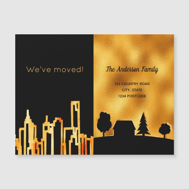 Svarta guld-staden land vi flyttat tillkännagivand (Framsida)