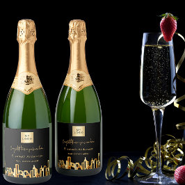 Svarta guld-stadens skyltlinje gods agent logotyp