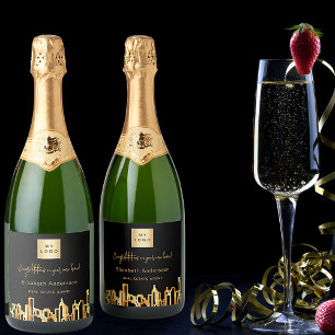 Svarta guld-stadens skyltlinje gods agent logotyp