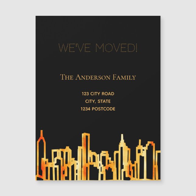 Svarta guld stadskylin vi flyttat annonsering (Framsida)