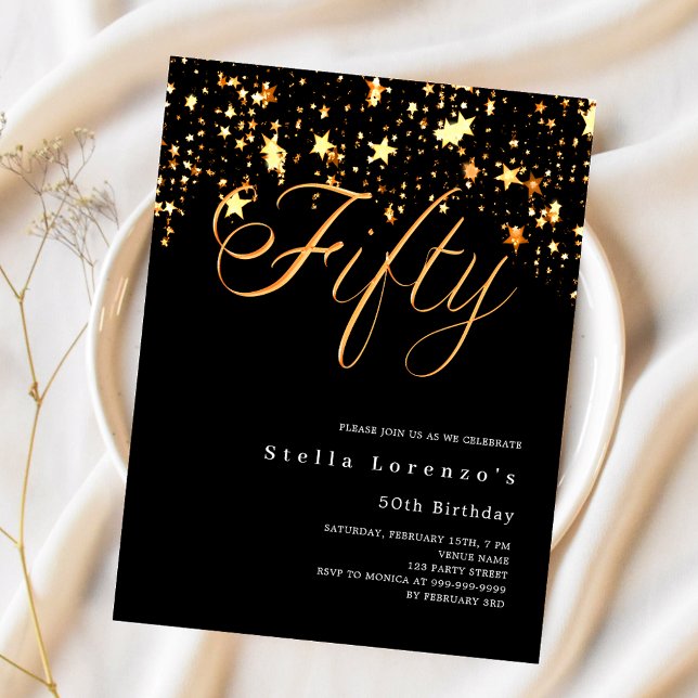 Svarta guld-stjärnor, 50-årsinbjudan (Skapare uppladdad)