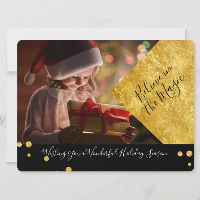 Svarta & Guld Tro på magiska julfoto (Framsida)