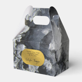 Svarta guldfiskets kristaller Namnteckning Tack Presentaskar