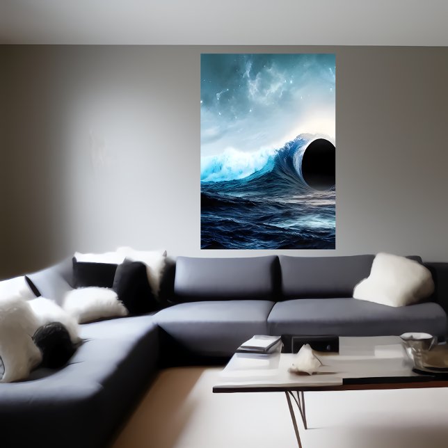 Svarta hål och havet | AI Art Poster (Skapare uppladdad)
