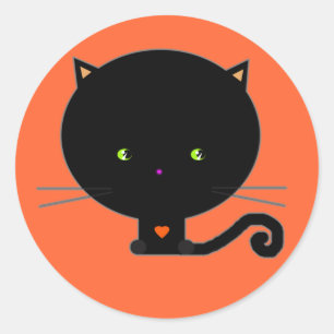 Svarta Halloween Katt Klistermärken
