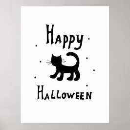 Svarta Happy halloween-skräckscokus Poster