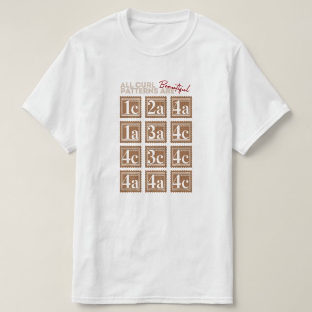 Svarta Hårtstyper Anpassad Grafisk T-shirt (Design framsida)