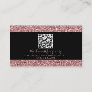 Svarta haverier i Guld Gnistran Ro, Glitter, QR-ko Visitkort