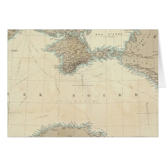 Svarta havet hälsningskort (Framsidan Horizontal)