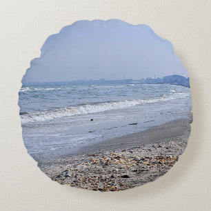 Svarta havet Mamaia Strand – Constanta Rumänien Pr Rund Kudde