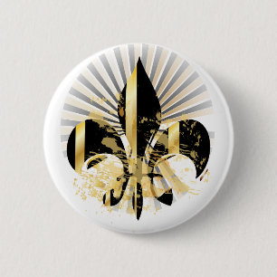 Svarta havet och Guld Fleur de Lis Knapp