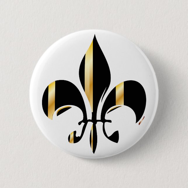 Svarta havet och Guld Fleur de Lis Knapp (Framsida)