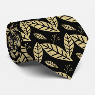 Svarta havet och Guld Glitter Mönster Slips