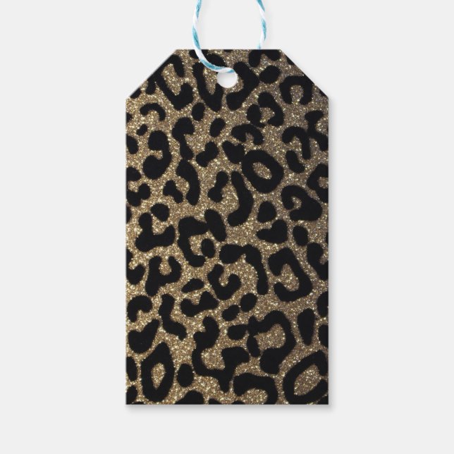 Svarta havet och Guld Glitter Presentetikett (Framsidan)