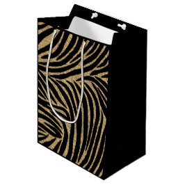 Svarta havet och Guld Glitter Zebra tryck