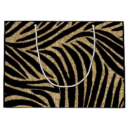 Svarta havet och Guld Glitter Zebra tryck