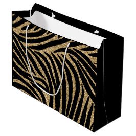 Svarta havet och Guld Glitter Zebra tryck