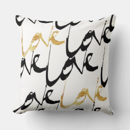 Svarta havet och Guld Kärlek Dekorativ kudde