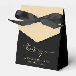 Svarta havet och Guld Newlyed Bröllop Tack Presentaskar