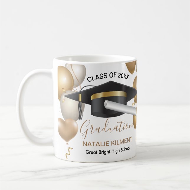 Svarta havet och Guld Student Kap Studenten 2022 Kaffemugg (Vänster)
