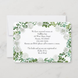 Svarta havet och Vit ros Blommigten Bröllop Inbjudningar