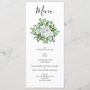 Svarta havet och Vit ros Blommigten Bröllop Meny