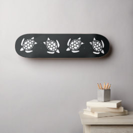 Svarta havets sköldpaddor Mönster  Mini Skateboard Bräda 18,5 Cm