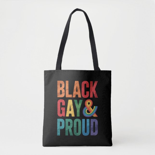 Svarta HBTQ-personer är stolta Tygkasse (Framsida)