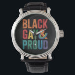 Svarta HBTQ-personer som är stolta och gay Armbandsur<br><div class="desc">Svarta HBTQ-personer som är stolta och gay</div>