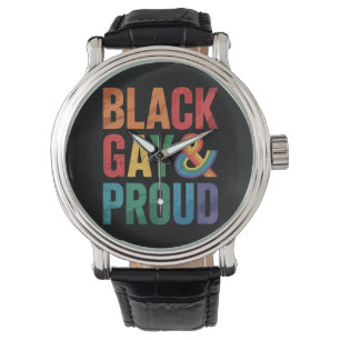Svarta HBTQ-personer som är stolta och gay Armbandsur