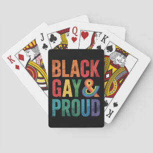 Svarta HBTQ-personer som är stolta och homosexuell Casinokort